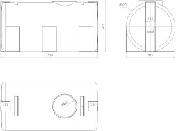 Емкость горизонтальная 1250л