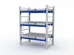 Стеллаж с выкатными платформами ДВК S-HEAVY 1000/1300 (3 яруса хранения)