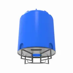 Емкость TR 10000 л под плотность до 1,5 г/см3 синяя на основании для полного слива F