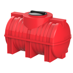 Емкость пластиковая горизонтальная для хранения воды и дизельного топлива, 500 л, красный [TG500S5]