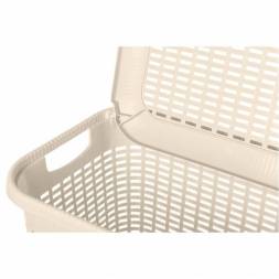 Корзина для белья 50л, бежевый