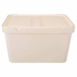 Ящик с крышкой универсальный Luxe, 18л, бежевый