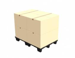 Паллет (поддон) пластиковый перфорированный на ножках, 1200х800х140 мм, ЭКО, черный [02.102.99R]