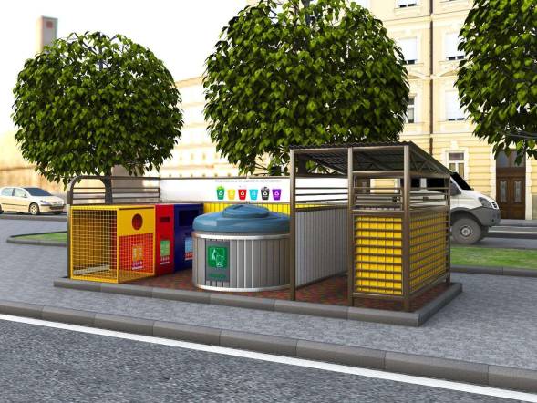 Контейнерная площадка КП17, 6000x2000x2200 мм