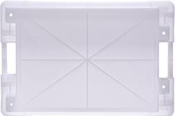 Ящик пластиковый морозостойкий со сплошными стенками и дном, 600х400х100 мм, белый [224]