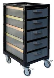 К5К Стойка на колёсиках, 5 лотков К15