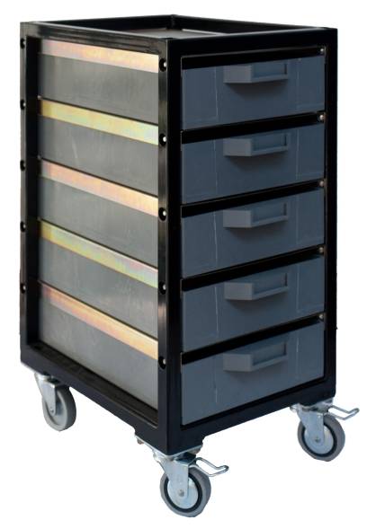 К5К Стойка на колёсиках, 5 лотков К15