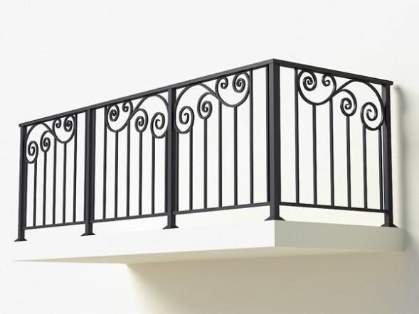 Металлическое балконное ограждение БО-7, 1 пог. м.