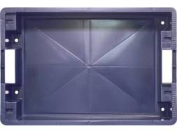 Ящик пластиковый со сплошными стенками и дном, 600х400х100 мм, синий [224]