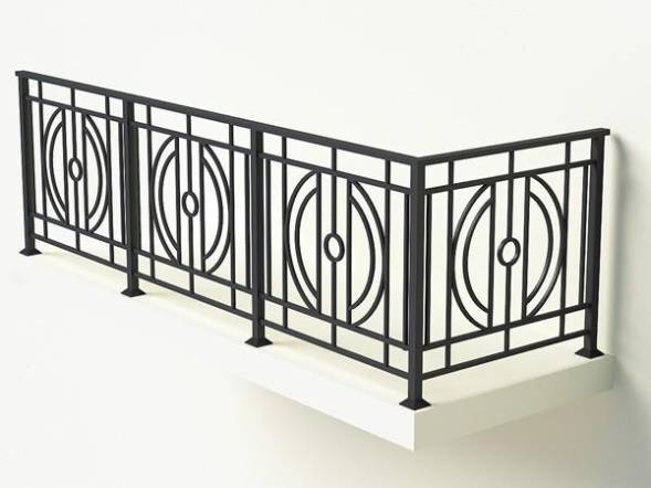 Металлическое балконное ограждение БО-12, 1 пог. м.