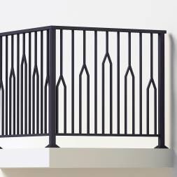 Металлическое балконное ограждение БО-14, 1 пог. м.