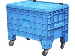 Крупногабаритный пластиковый контейнер на колёсах с крышкой на петлях Big Box, 1017х636х793 мм, голубой [B-Box 1065 Mini голубой WCH]