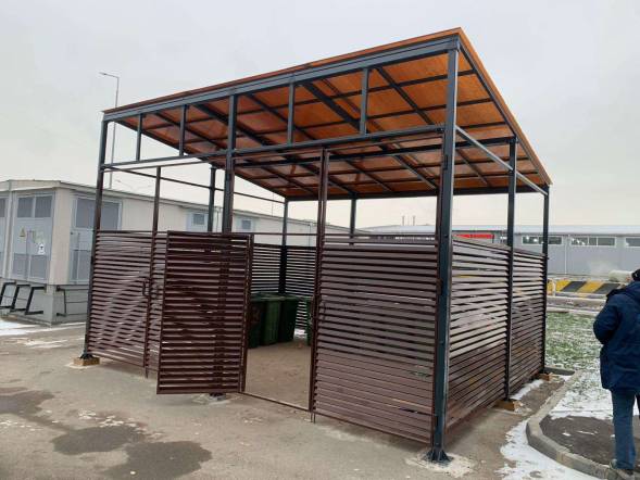 Высокая контейнерная площадка КП26, 6000x3000x4000 мм