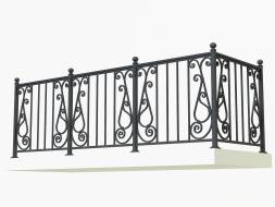 Металлическое балконное ограждение БО-19, 1 пог. м.