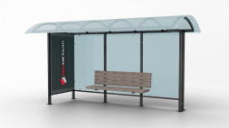 Павильон остановочный с лайтбоксом Классик 5, 4200x1600x2700 мм