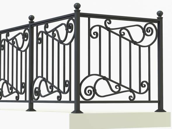 Металлическое балконное ограждение БО-20, 1 пог. м.