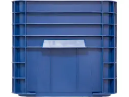 Ящик пластиковый сплошной, 710x500x455 мм, 122 л, синий [425]