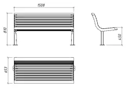 Скамейка стальная «Времена года»