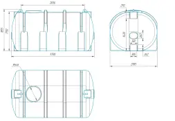 Емкость горизонтальная 10000л Усиленная