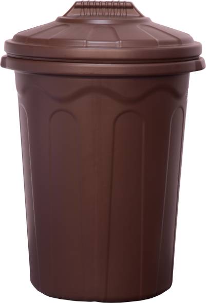 Бак пластиковый хозяйственный с крышкой, 100 л, коричневый [ББХ-100Н]