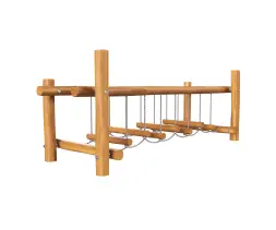 Подвесной мостик HARDWOOD «Долгопрудный» Подвесы – армированный канат