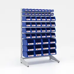 Стеллаж односторонний L1500 №21 (1425х940х500) светло-серый