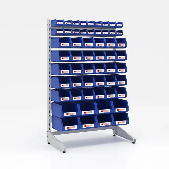 Стеллаж односторонний L1500 №22 (1425х940х500) светло-серый