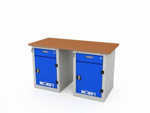 Верстак ДВК с 2 тумбами WOKER PRO 2202.1500