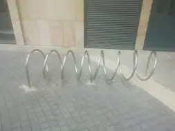 Велопарковка из нержавеющей стали «Спираль» 7 мест