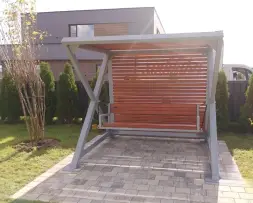 Качели парковые «Некст» с теневым навесом и задней стенкой