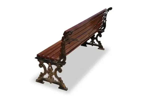 Скамейка чугунная «Ампир» без подлокотников 3,0 м (3 опоры)