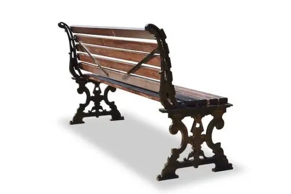 Скамейка чугунная «Ампир» без подлокотников 3,0 м (3 опоры)