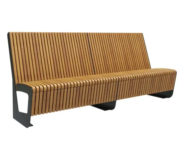 Скамейка стальная «Авиньон» 2,25 м (лиственница)