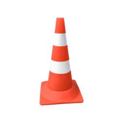 Конус дорожный 520 мм, 2 белые полосы