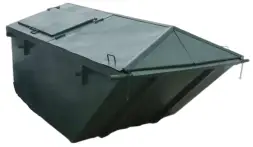 Металлический контейнер 4 м³ лодочка Коричневый