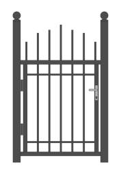 Кованая металлическая калитка МК4