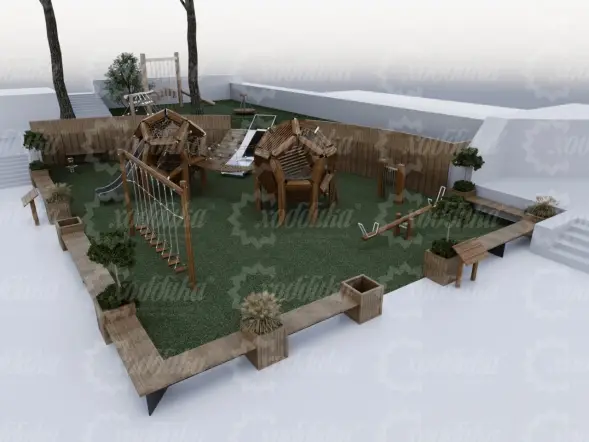 Комбинированная площадка для парков и скверов №6