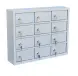 Шкаф для хранения мобильных телефонов на 12 ячеек 510x650x150 мм Серый