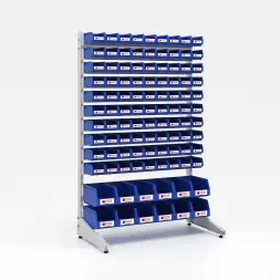 Стеллаж односторонний L1500 №3 (1425х940х500) светло-серый