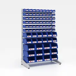 Стеллаж односторонний L1500 №30 (1425х940х500) светло-серый