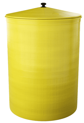 Бочка пластиковая садовая для дождевой воды и полива, 300л, желтый [371]