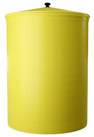 Бочка пластиковая садовая для дождевой воды и полива, 300л, желтый [371]