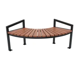 Скамейка стальная «Квадрант» без спинки Стандарт 1050 мм