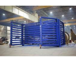 Стеллаж для горизонтального хранения листового металла, 3000х1500 мм, 5 ярусов, синий [КГ049515]