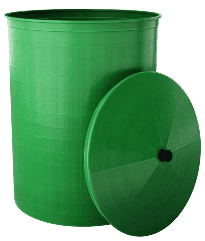 Бочка пластиковая садовая для дождевой воды и полива, 300л, зеленый [331]