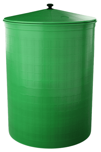 Бочка пластиковая садовая для дождевой воды и полива, 300л, зеленый [331]