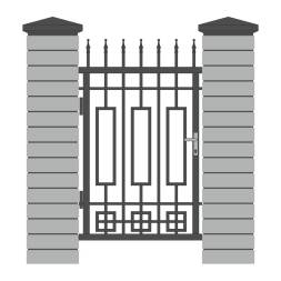 Кованая металлическая калитка МК14