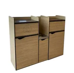 Урна NEXT-3, 1500х500х1250 мм, с тележкой 100 л