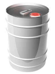 Бочка (евробарабан) металлическая с ребром жесткости и крышкой берикап 57 мм, 25 л, белый [БМ 25 с ребром]