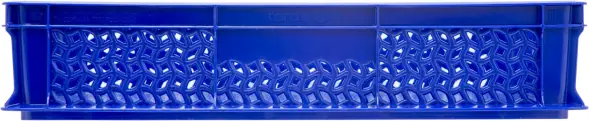 Ящик пластиковый перфорированный, 600×400×120 мм, 22 л, синий [704.01.01 м]